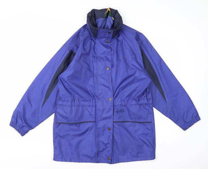 Regatta Womens Blue Waterproof Rain Coat Jacket UK 14