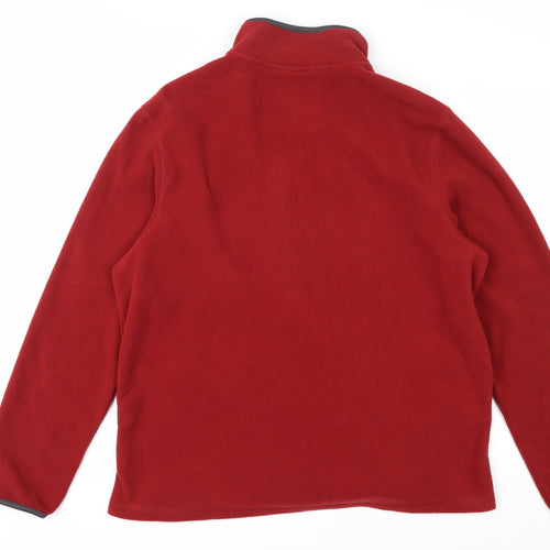 Marks and Spencer Men’s Red Full Zip Fleece Sweatshirt Size L
