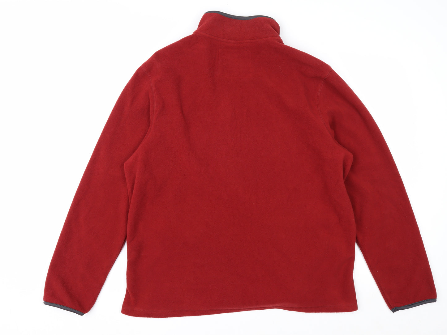 Marks and Spencer Men’s Red Full Zip Fleece Sweatshirt Size L