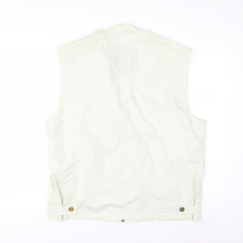 XT Sport Men's Beige Cotton Waistcoat L Hiking Fishing Outdoor Vest