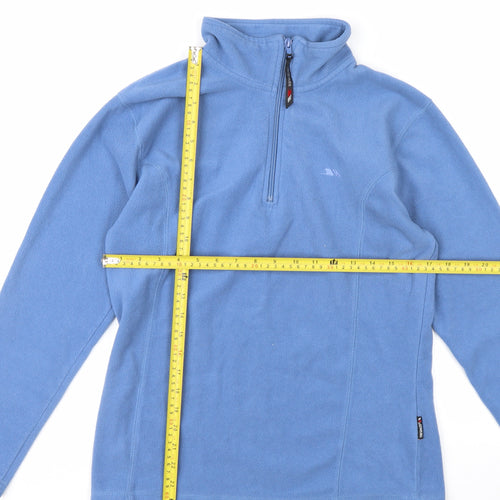 Trespass Women's Blue Fleece Pullover Sweatshirt Medium 1/2 Zip