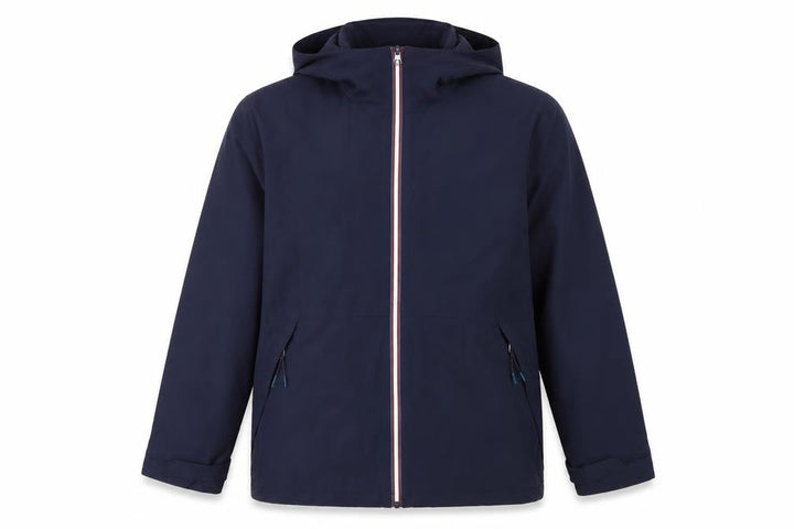 F&F Men's Blue XL Waterproof Hooded Rain Jacket