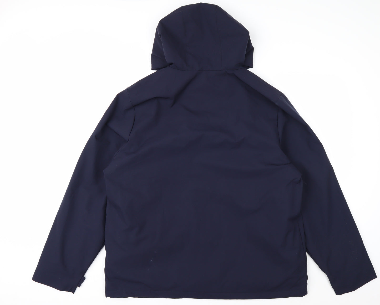 F&F Men's Blue XL Waterproof Hooded Rain Jacket