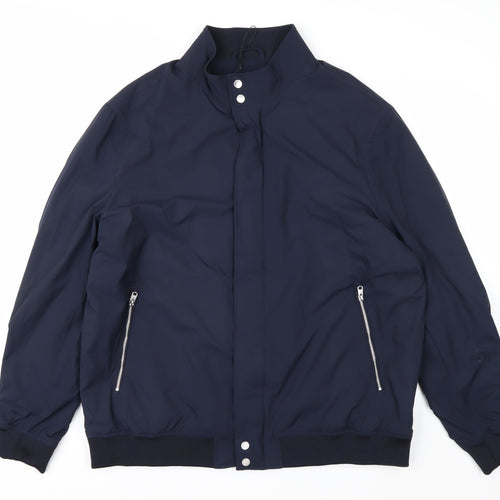 Marks and Spencer Mens Blue XL Bomber Jacket Polyester Lined
