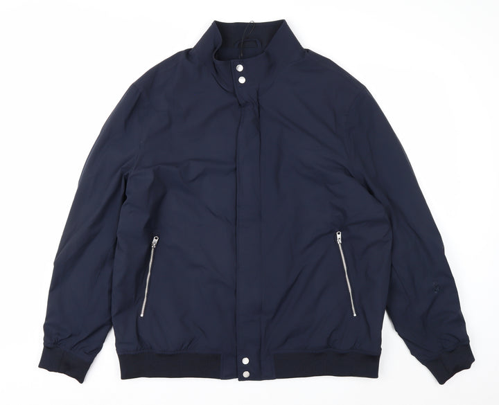 Marks and Spencer Mens Blue XL Bomber Jacket Polyester Lined