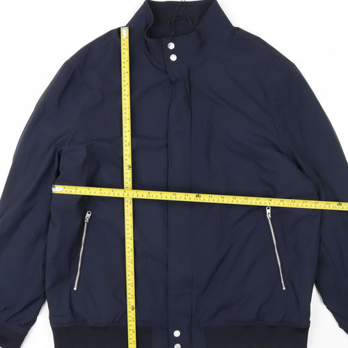 Marks and Spencer Mens Blue XL Bomber Jacket Polyester Lined