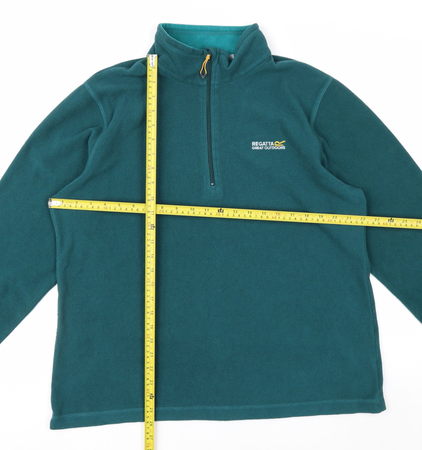 Regatta Great Outdoors Women Teal 1/4 Zip Fleece Sweatshirt UK 18