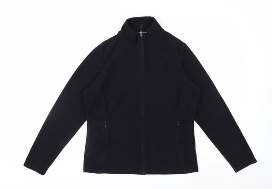 Marks and Spencer Women's Black Fleece Jacket Size 14 Full Zip