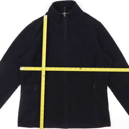 Marks and Spencer Women's Black Fleece Jacket Size 14 Full Zip