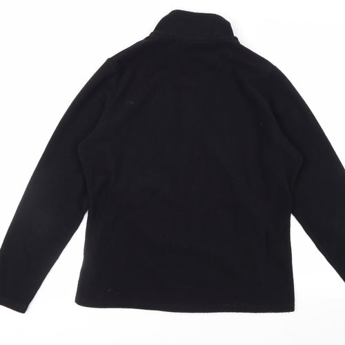 Marks and Spencer Women's Black Fleece Jacket Size 14 Full Zip