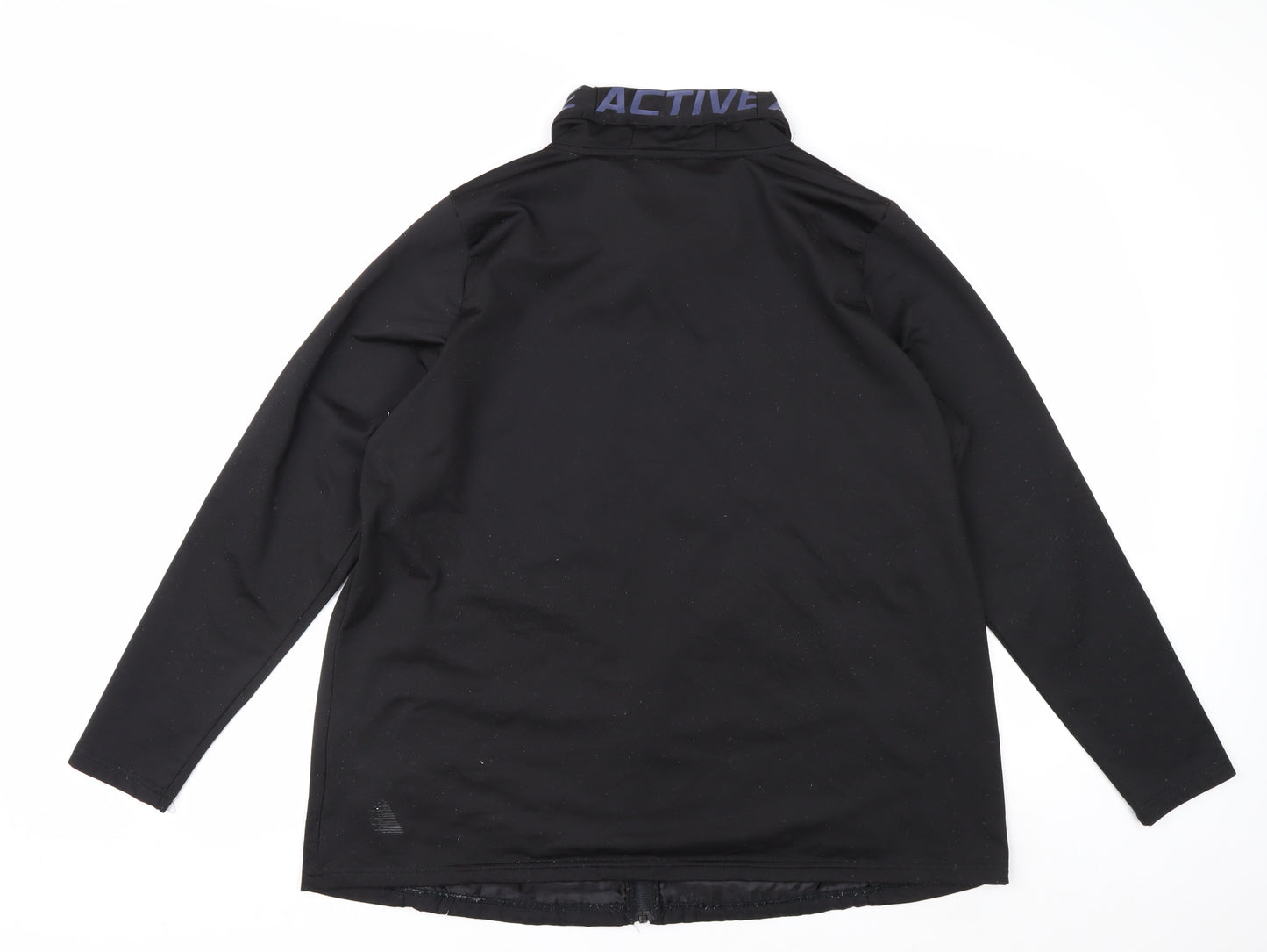 Active by Zizzi Black Softshell Mid-Length Full Zip Jacket M