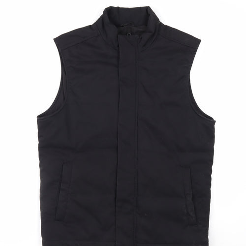 Zara Womens Black Padded Waistcoat Bodywarmer Size S