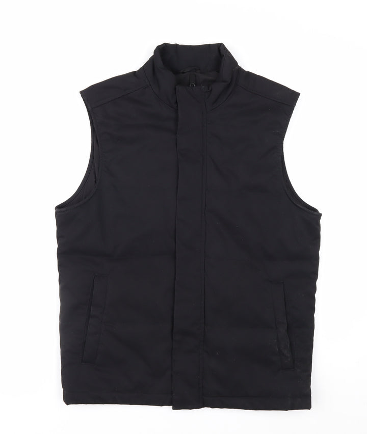 Zara Womens Black Padded Waistcoat Bodywarmer Size S