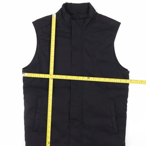 Zara Womens Black Padded Waistcoat Bodywarmer Size S