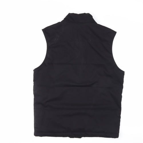 Zara Womens Black Padded Waistcoat Bodywarmer Size S