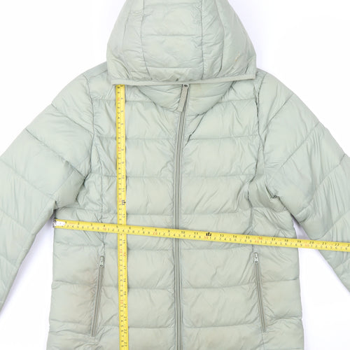 Abercrombie & Fitch Women's Green M Hooded Puffer Jacket