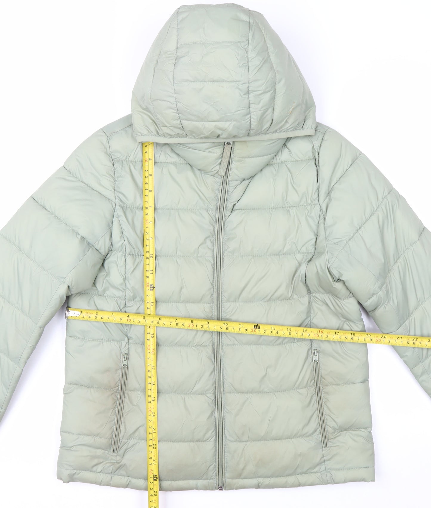 Abercrombie & Fitch Women's Green M Hooded Puffer Jacket
