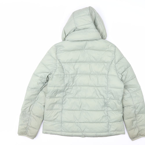 Abercrombie & Fitch Women's Green M Hooded Puffer Jacket