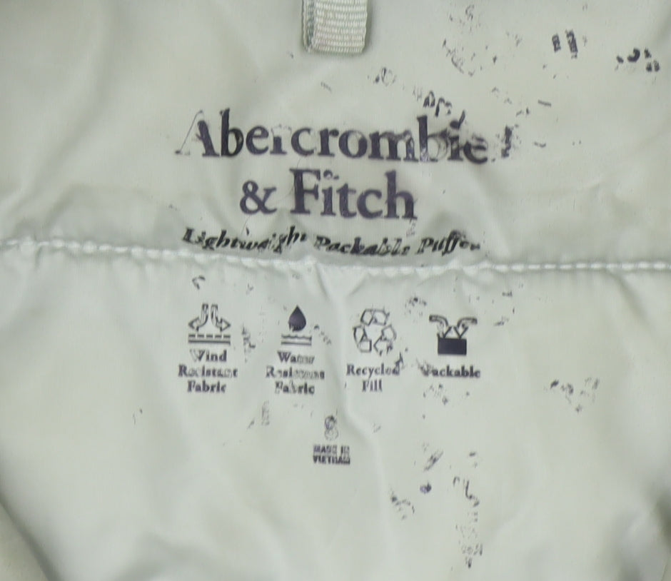Abercrombie & Fitch Women's Green M Hooded Puffer Jacket