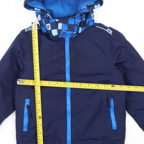 Crane Boys Blue 3-4 Years Hooded Water-Repellent Puffer Jacket