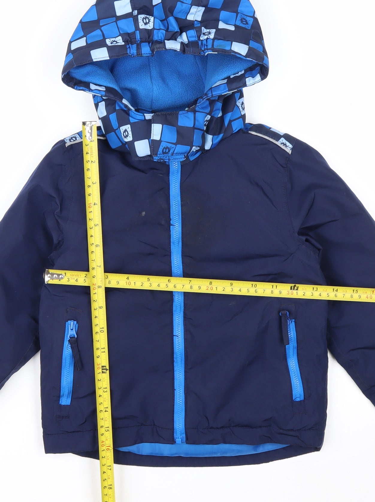 Crane Boys Blue 3-4 Years Hooded Water-Repellent Puffer Jacket