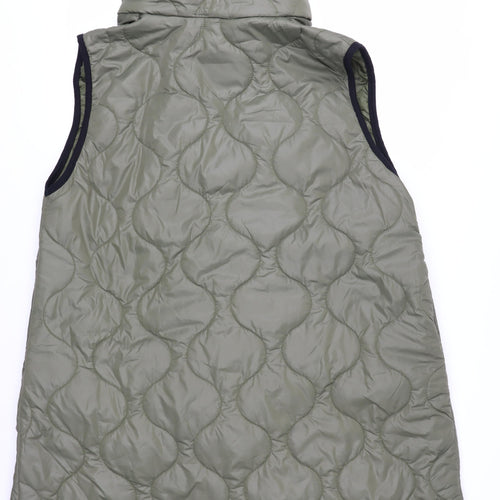 Aqua & Limone Womens Green Quilted Zip Waistcoat M