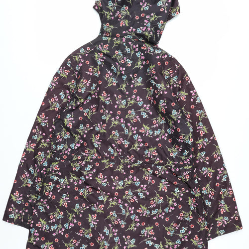 Peacocks Womens Multicoloured Floral Waterproof Rain Coat Size 12
