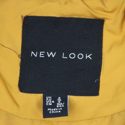 New Look Women’s Yellow Faux Fur Hooded Puffer Jacket UK 8