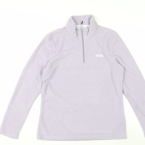 Regatta Great Outdoors Women's Lilac 1/4 Zip Fleece Sweatshirt UK 12