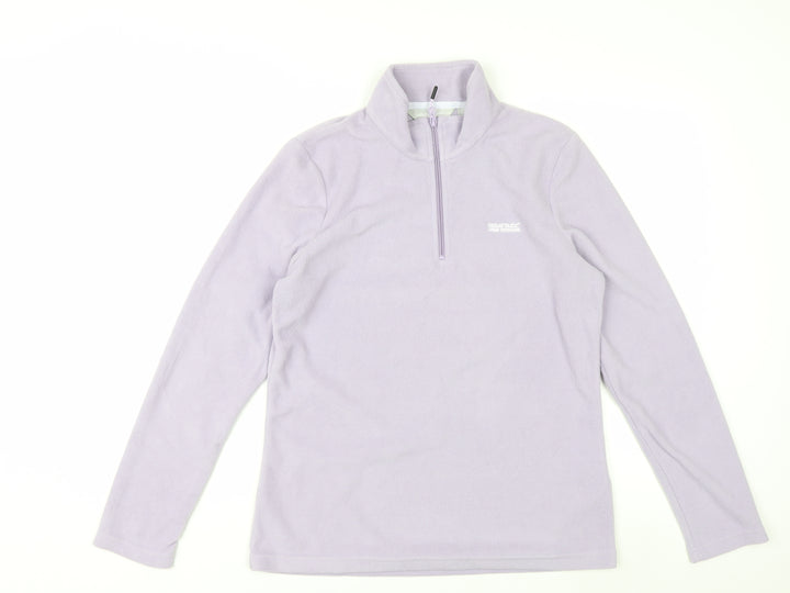 Regatta Great Outdoors Women's Lilac 1/4 Zip Fleece Sweatshirt UK 12