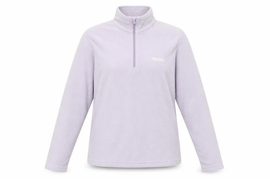 Front view of Regatta Great Outdoors Women's Lilac 1/4 Zip Fleece Sweatshirt UK 12