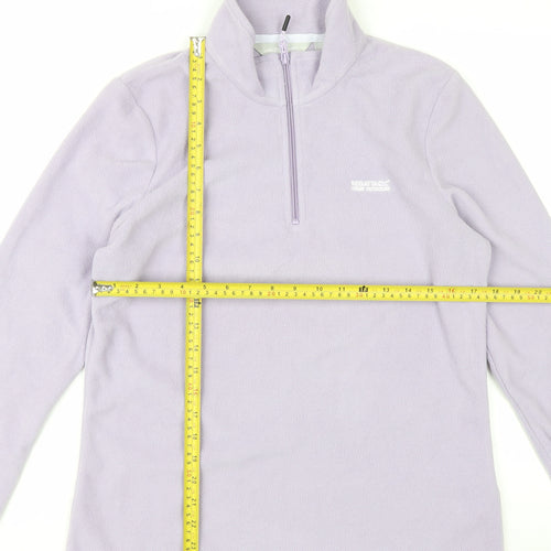 Regatta Great Outdoors Women's Lilac 1/4 Zip Fleece Sweatshirt UK 12