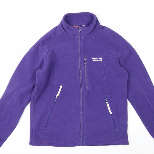 Regatta Women Purple Fleece Full Zip Outdoor Jacket Size 14