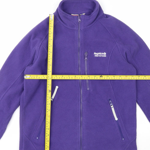 Regatta Women Purple Fleece Full Zip Outdoor Jacket Size 14