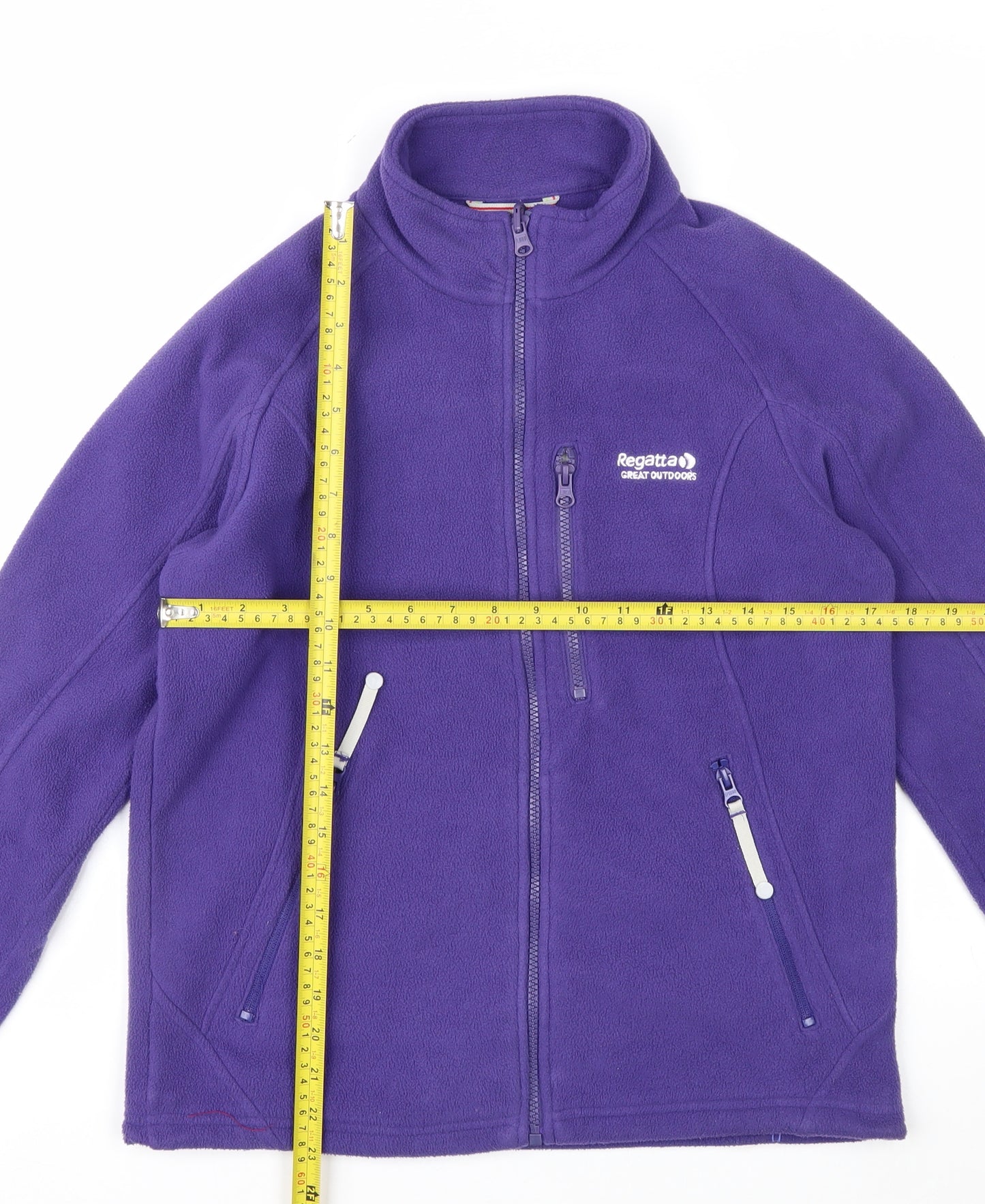 Regatta Women Purple Fleece Full Zip Outdoor Jacket Size 14