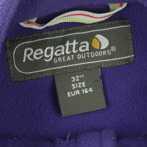 Regatta Women Purple Fleece Full Zip Outdoor Jacket Size 14