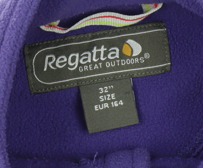 Regatta Women Purple Fleece Full Zip Outdoor Jacket Size 14