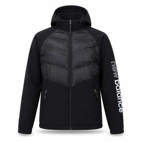 New Balance Men's Black Softshell Hooded Puffer Jacket Size S