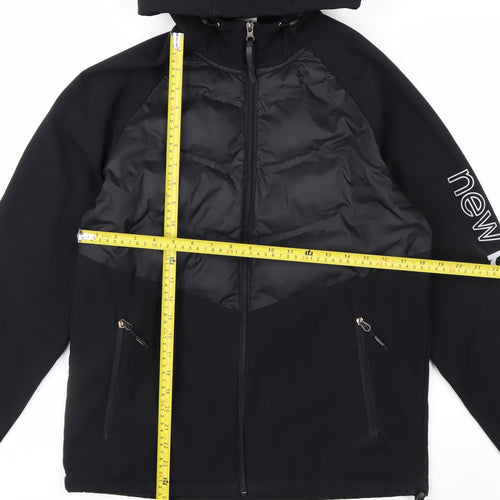 New Balance Men's Black Softshell Hooded Puffer Jacket Size S