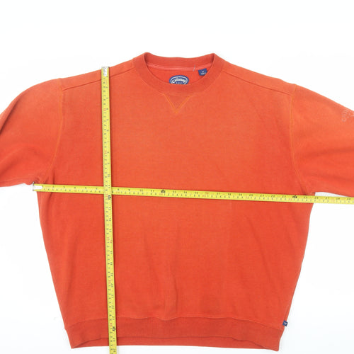Callaway Men’s Orange Crew Neck Golf Sweatshirt Size M