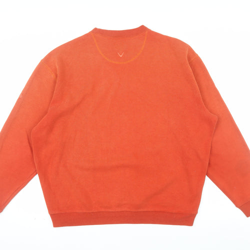 Callaway Men’s Orange Crew Neck Golf Sweatshirt Size M