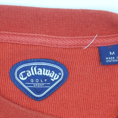 Callaway Men’s Orange Crew Neck Golf Sweatshirt Size M