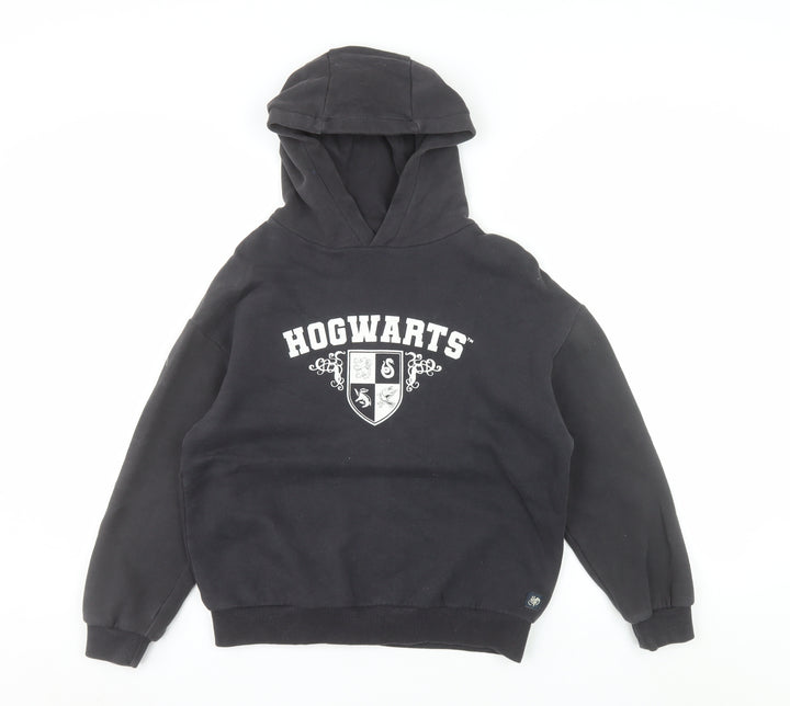 Harry Potter Boys Black Hogwarts Pullover Hoodie 10-11 Years
