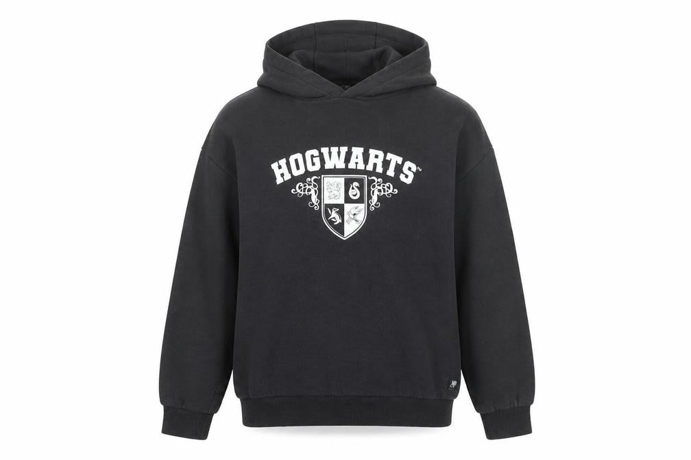 Harry Potter Boys Black Hogwarts Pullover Hoodie 10-11 Years