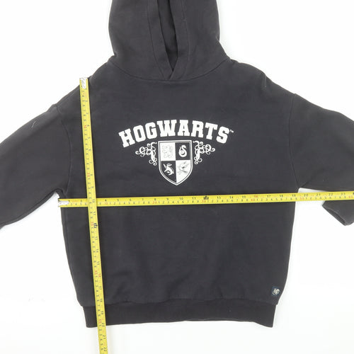 Harry Potter Boys Black Hogwarts Pullover Hoodie 10-11 Years