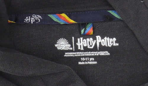 Harry Potter Boys Black Hogwarts Pullover Hoodie 10-11 Years
