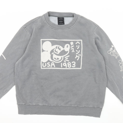 Disney x Keith Haring Men's Grey Mickey Mouse XL Sweatshirt