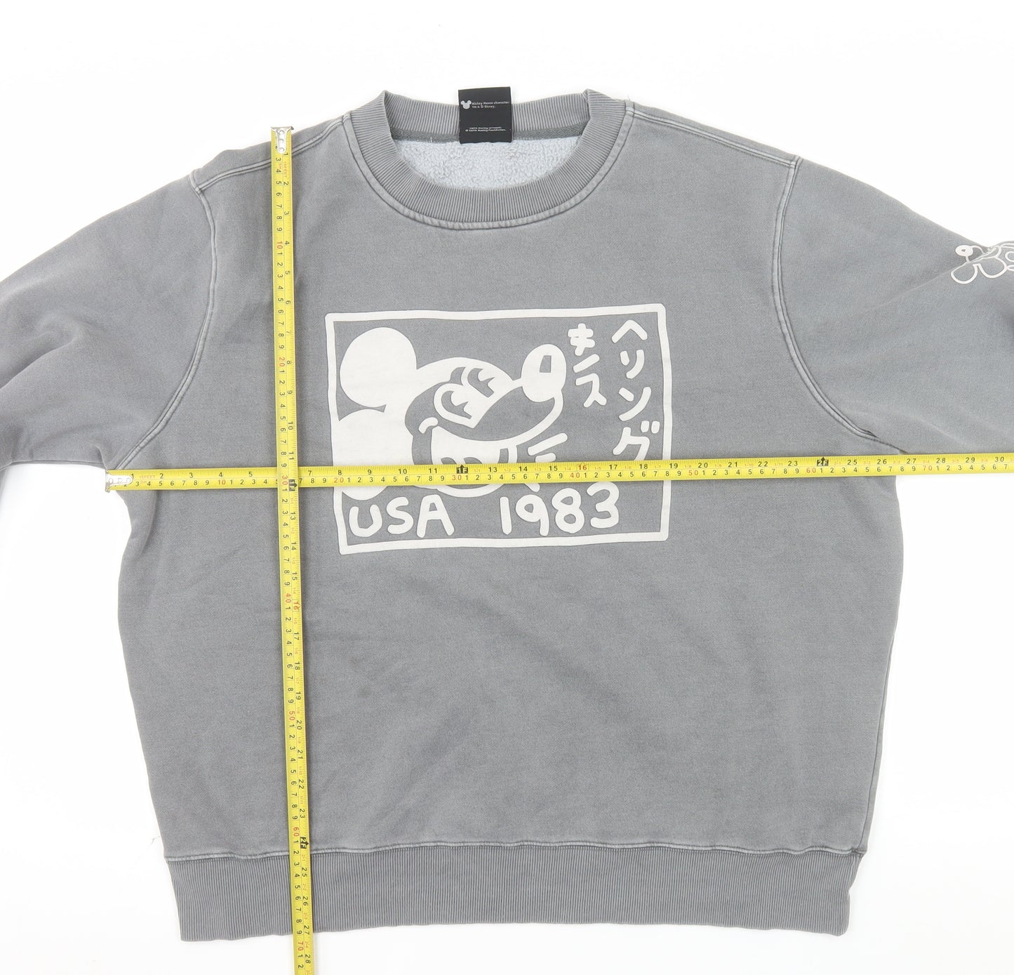 Disney x Keith Haring Men's Grey Mickey Mouse XL Sweatshirt