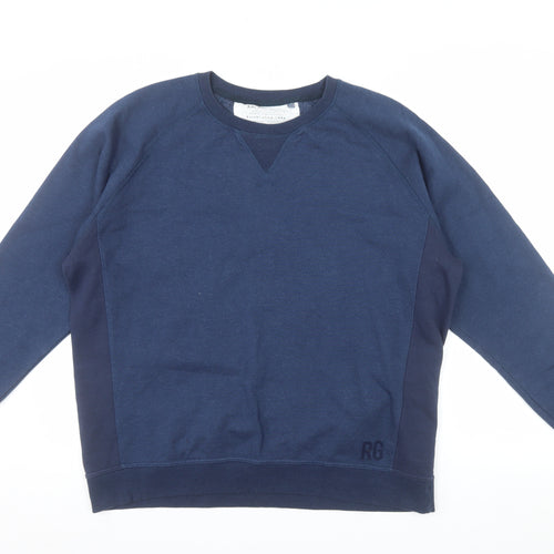 Racing Green Men's Blue XL Pullover Sweatshirt Cotton Blend
