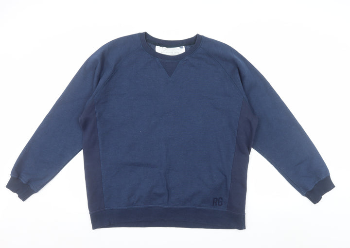 Racing Green Men's Blue XL Pullover Sweatshirt Cotton Blend